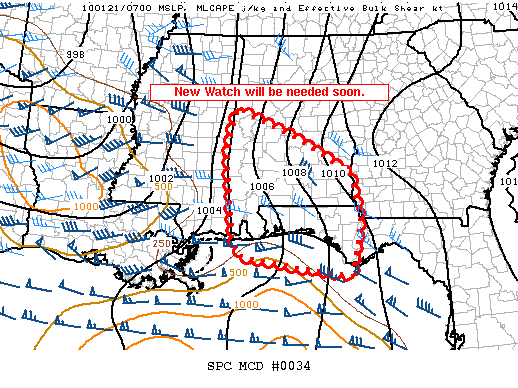 Mesoscale Discussion 34