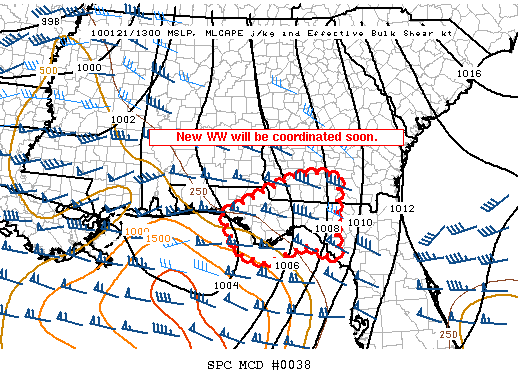 Mesoscale Discussion 38