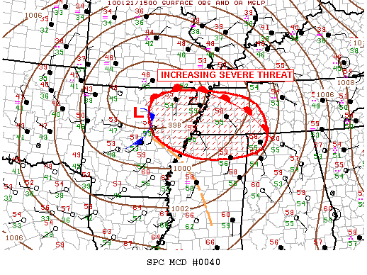 Mesoscale Discussion 40