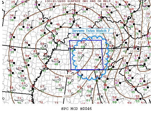 Mesoscale Discussion 46