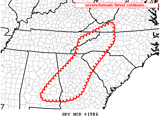 Mesoscale Discussion 1986