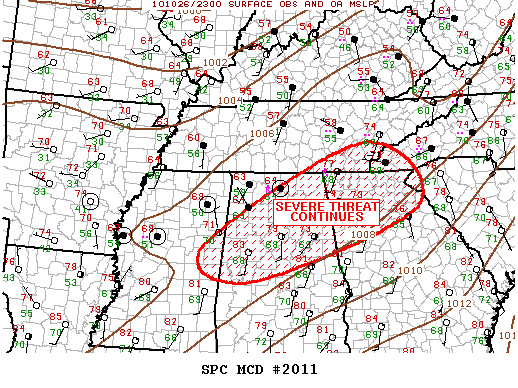 Mesoscale Discussion 2011