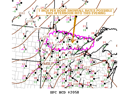 Mesoscale Discussion 2058