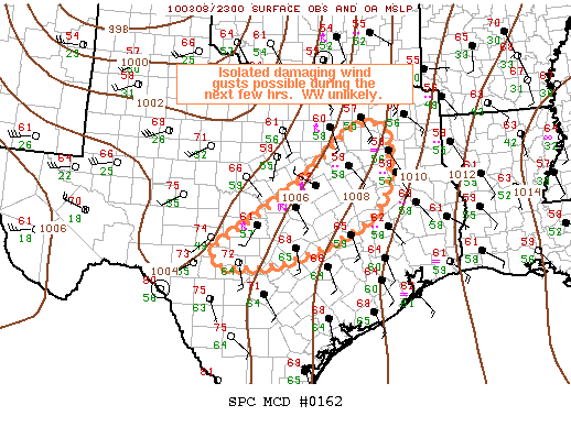 Mesoscale Discussion 162