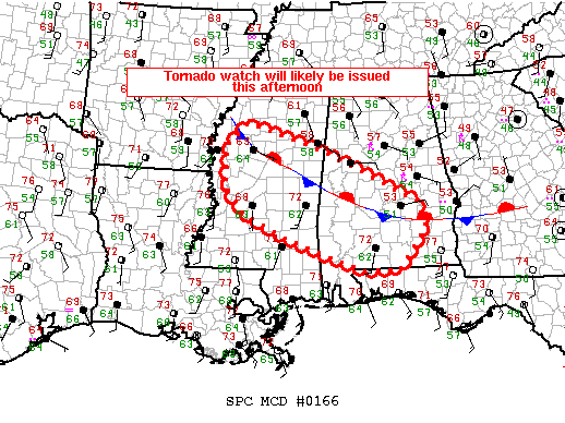 Mesoscale Discussion 166