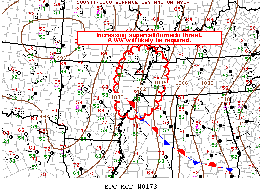 Mesoscale Discussion 173