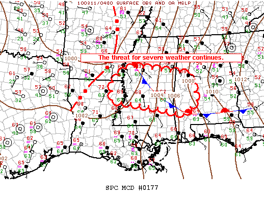 Mesoscale Discussion 177