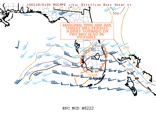 Mesoscale Discussion 222
