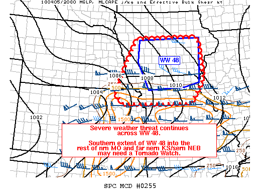 Mesoscale Discussion 255