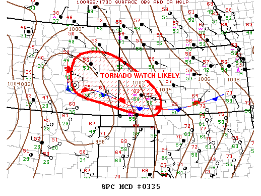 Mesoscale Discussion 335