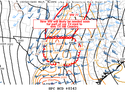 Mesoscale Discussion 343