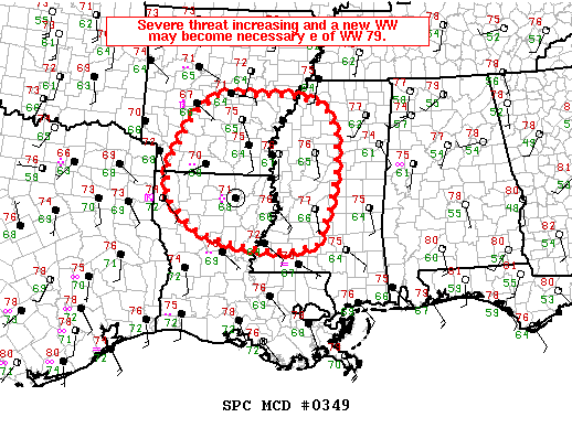Mesoscale Discussion 349