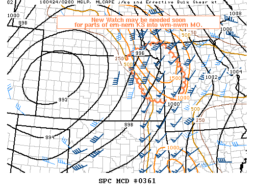 Mesoscale Discussion 361