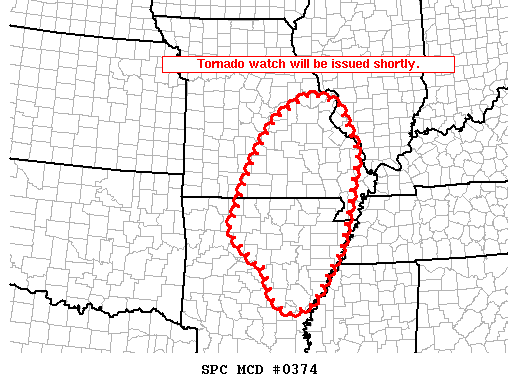 Mesoscale Discussion 374