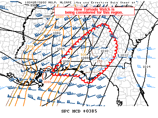 Mesoscale Discussion 385