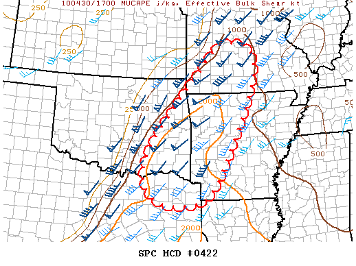 Mesoscale Discussion 422