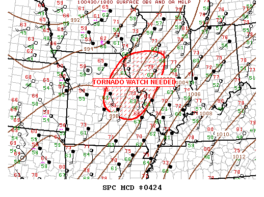 Mesoscale Discussion 424