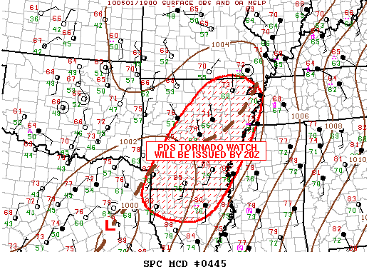 Mesoscale Discussion 445