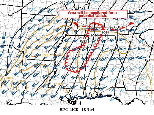 Mesoscale Discussion 454