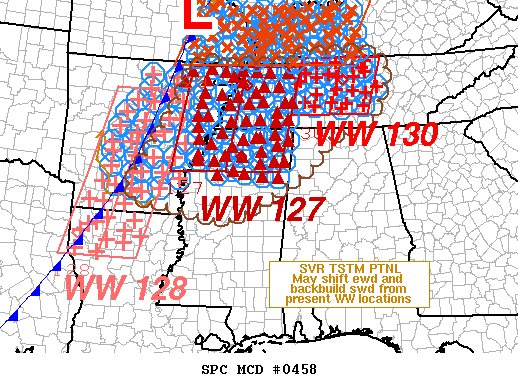 Mesoscale Discussion 458