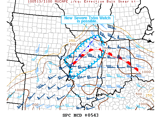 Mesoscale Discussion 543