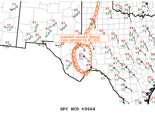 Mesoscale Discussion 664