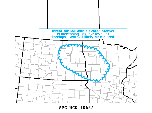 Mesoscale Discussion 667