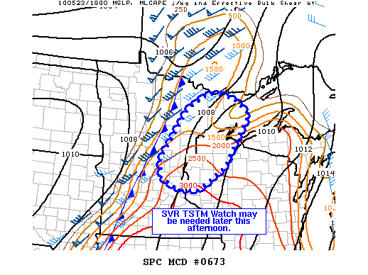 Mesoscale Discussion 673