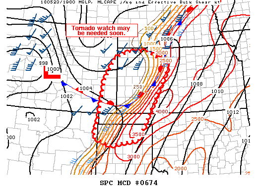 Mesoscale Discussion 674