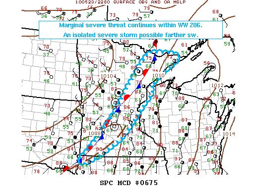 Mesoscale Discussion 675