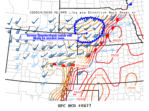 Mesoscale Discussion 677