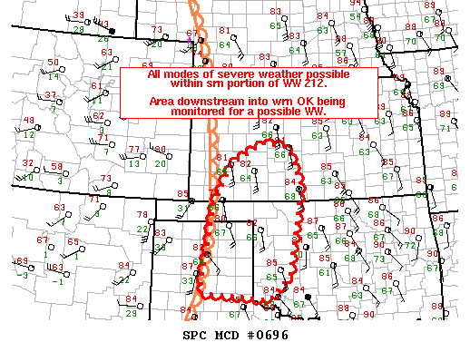 Mesoscale Discussion 696