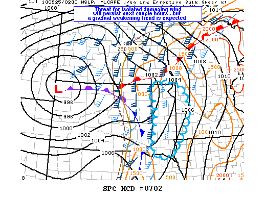 Mesoscale Discussion 702