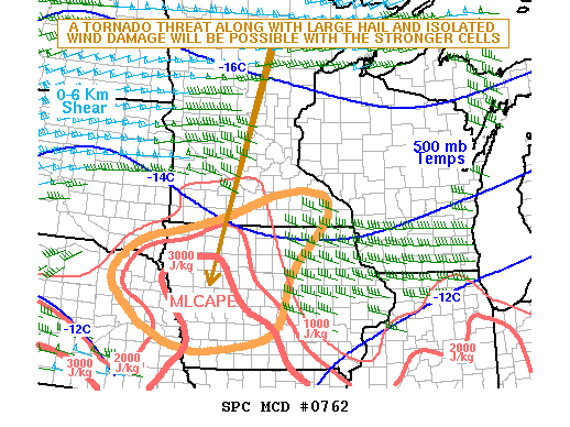 Mesoscale Discussion 762