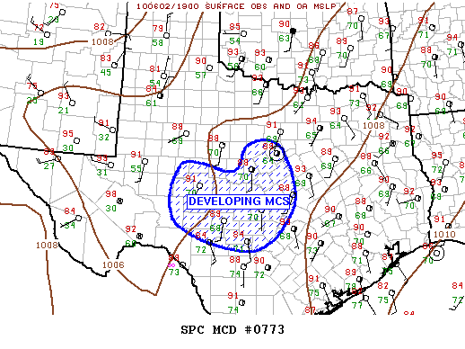 Mesoscale Discussion 773