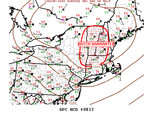 Mesoscale Discussion 813