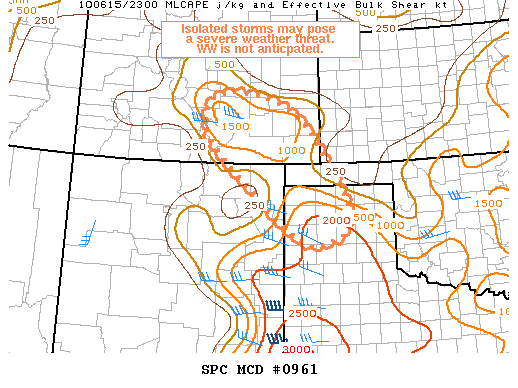 Mesoscale Discussion 961