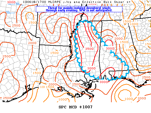 Mesoscale Discussion 1007