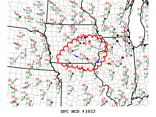 Mesoscale Discussion 1012