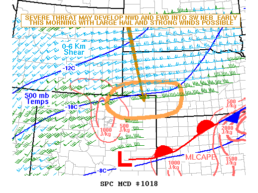 Mesoscale Discussion 1018