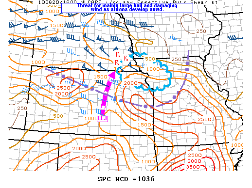 Mesoscale Discussion 1036