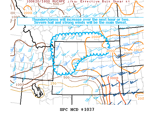 Mesoscale Discussion 1037