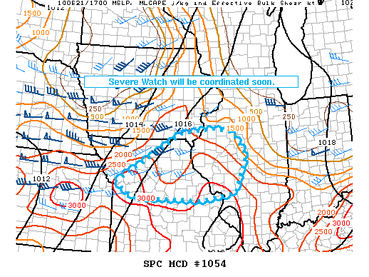 Mesoscale Discussion 1054