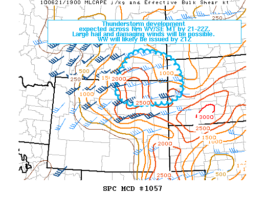 Mesoscale Discussion 1057
