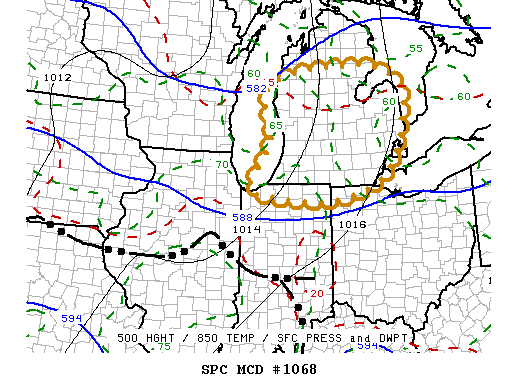 Mesoscale Discussion 1068