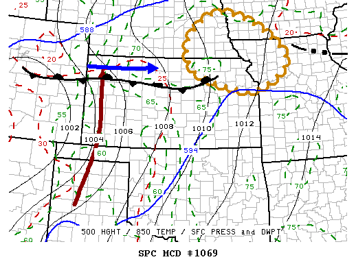 Mesoscale Discussion 1069