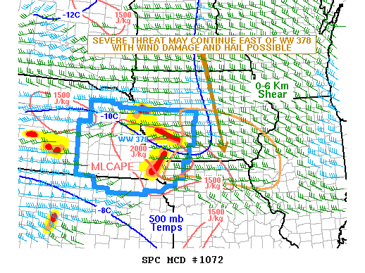 Mesoscale Discussion 1072