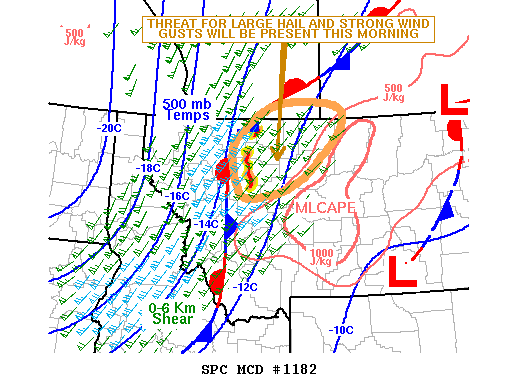 Mesoscale Discussion 1182