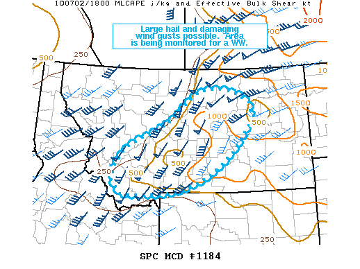 Mesoscale Discussion 1184