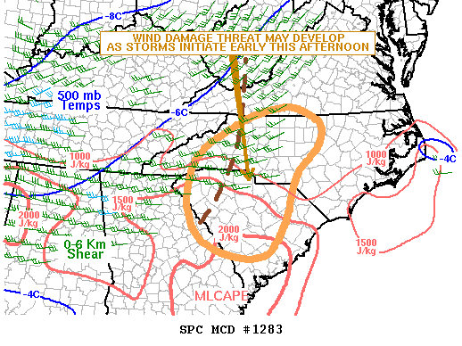 Mesoscale Discussion 1283
